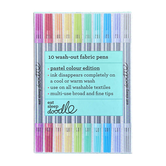 eatsleepdoodle pastel double-ended markers for washable fabric projects