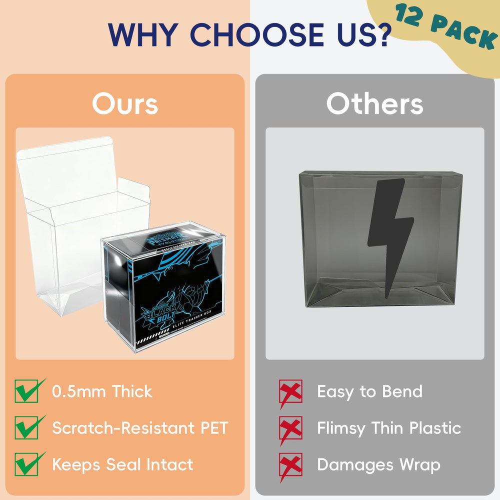 EAVAN PKMN ETB protector 12-pack supplies bulk protection for collectors.