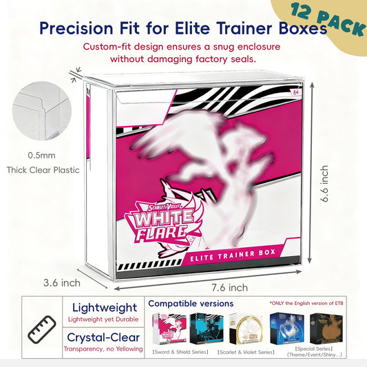 EAVAN PKMN ETB protector, easy-assembly, preserves factory seals against dust and scratches.