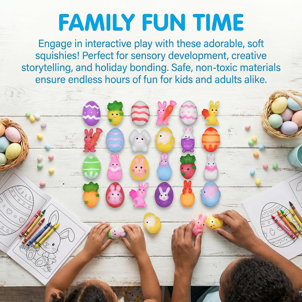 Eavotoy Easter Mochi squishy toys colorful collection for play.