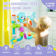 EazierWizter bath toy with suction cups for stable tub setup and play.