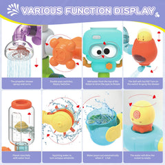 EazierWizter colorful pieces promote color recognition during bath time learning.