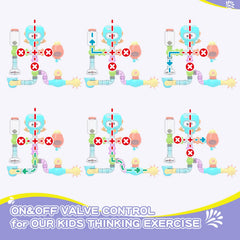 EazierWizter spraying nozzles create interactive water effects in tub time.