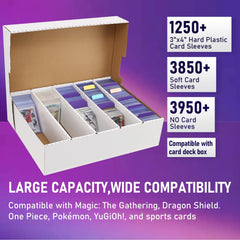 EBOAUSI 3950-card capacity storage keeps large collections neatly stored.