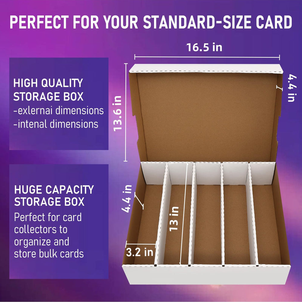 EBOAUSI durable white corrugated construction protects cards.