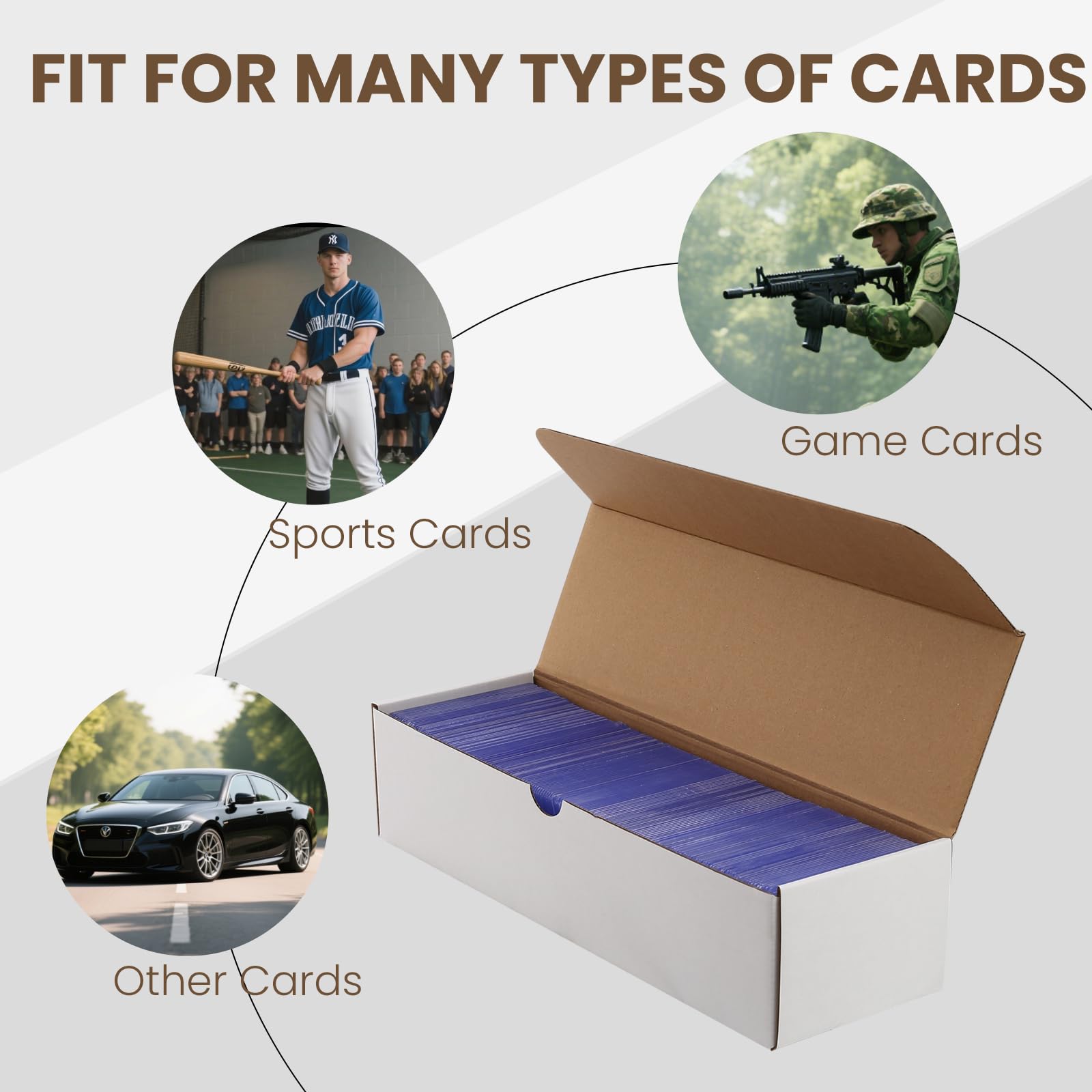 EBOAUSI Top Loader Box interior dimensions suitable for 800 standard cards