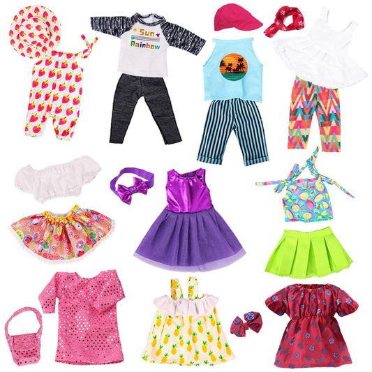 ebuddy 18inch doll clothes sets fashion with Velcro closures for quick use