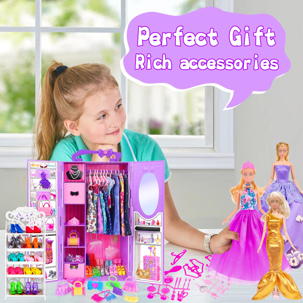 ebuddy fashion dress hanger set to organize outfits during play.