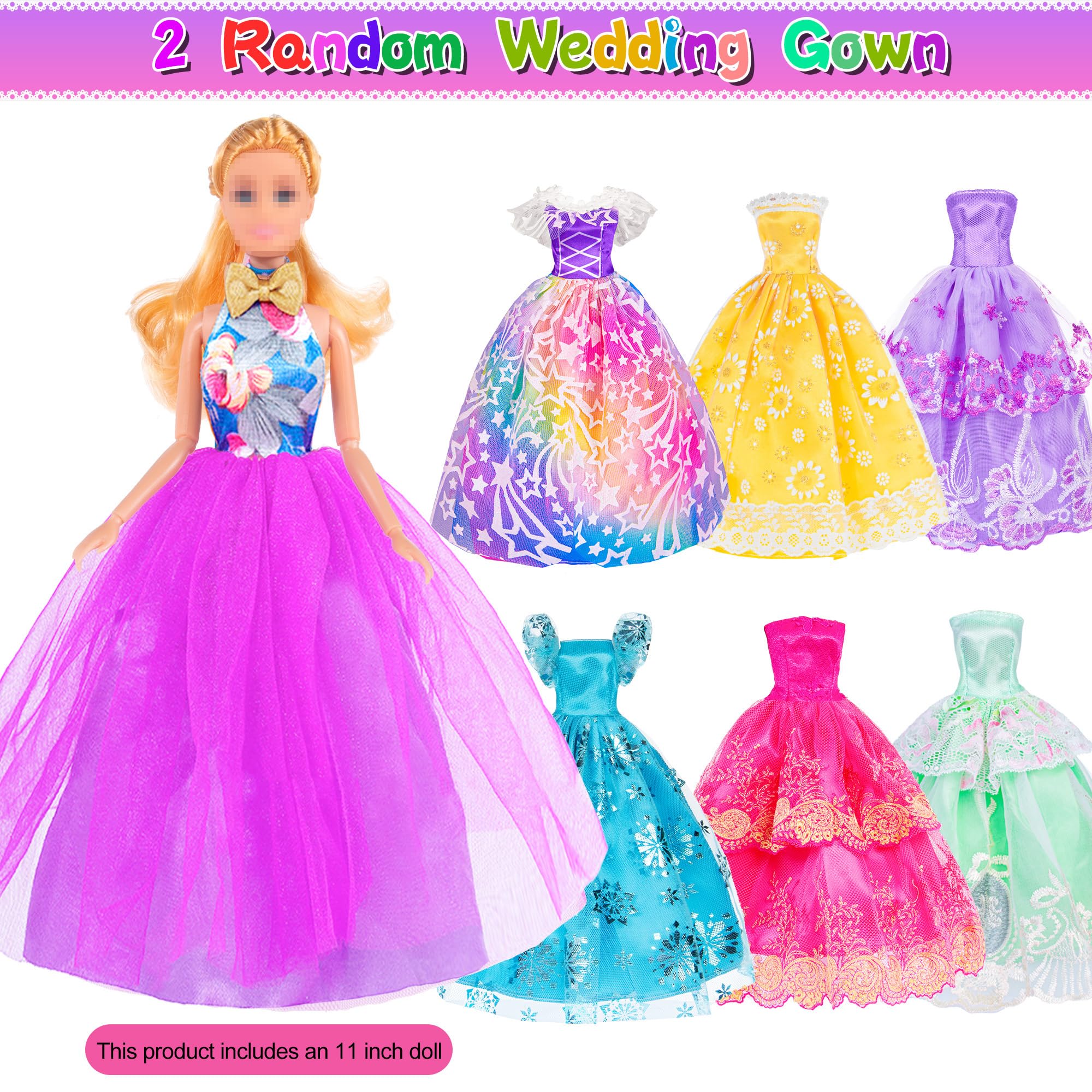 ebuddy fishtail dress doll outfit ready for elegant dress-up moments.