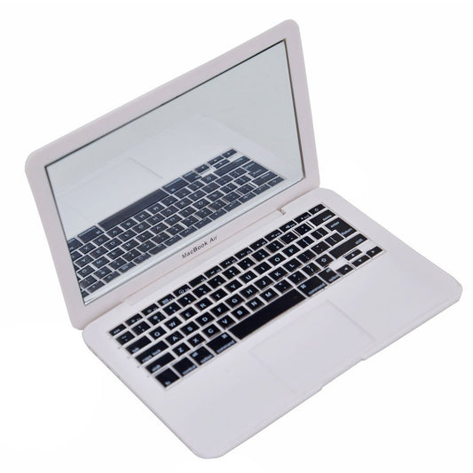 ebuddy mini dollhouse cat laptop mirror white on desk, playful pet accessory
