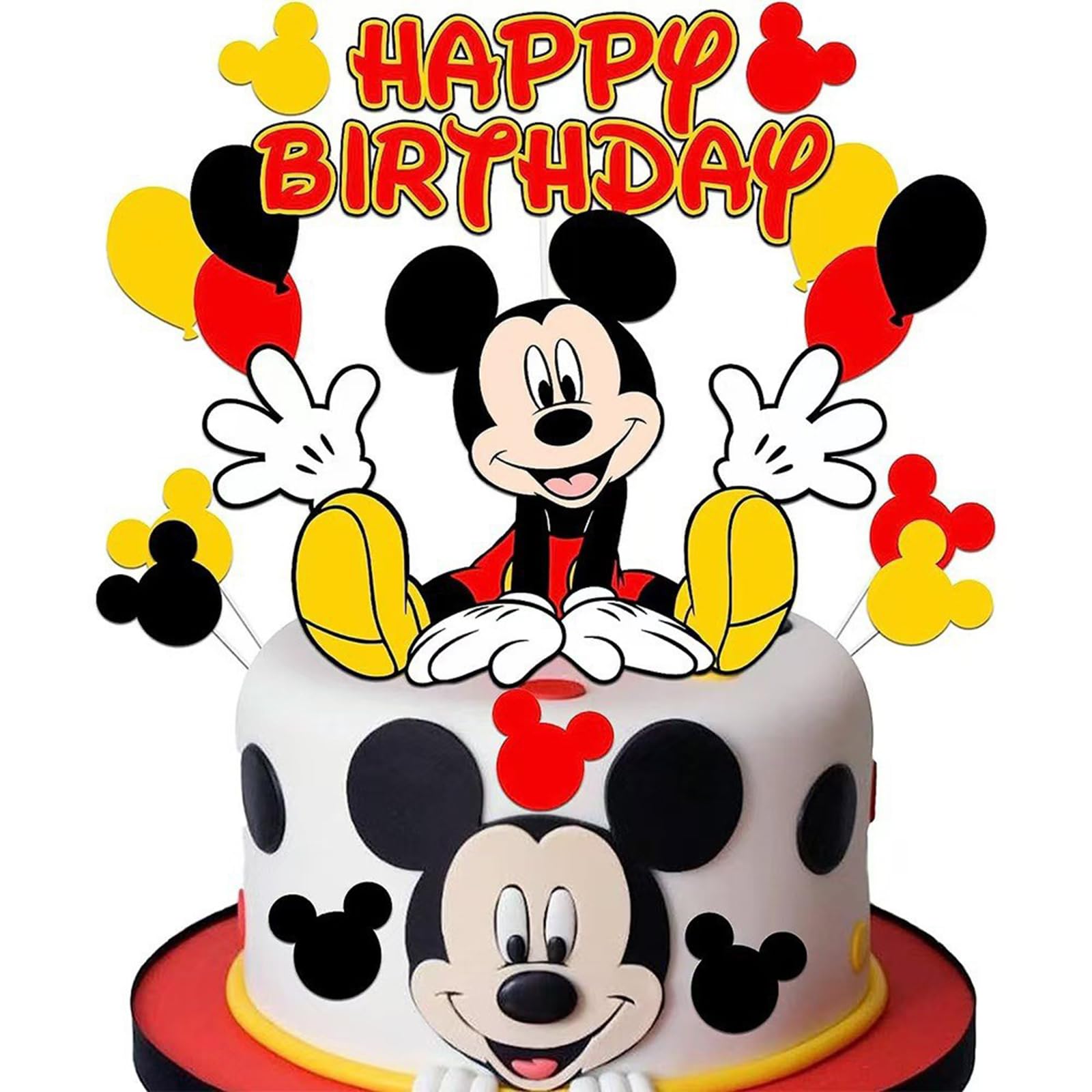 EBWHOLE birthday cake toppers, cute mouse set, easy to insert for festive cake charm.