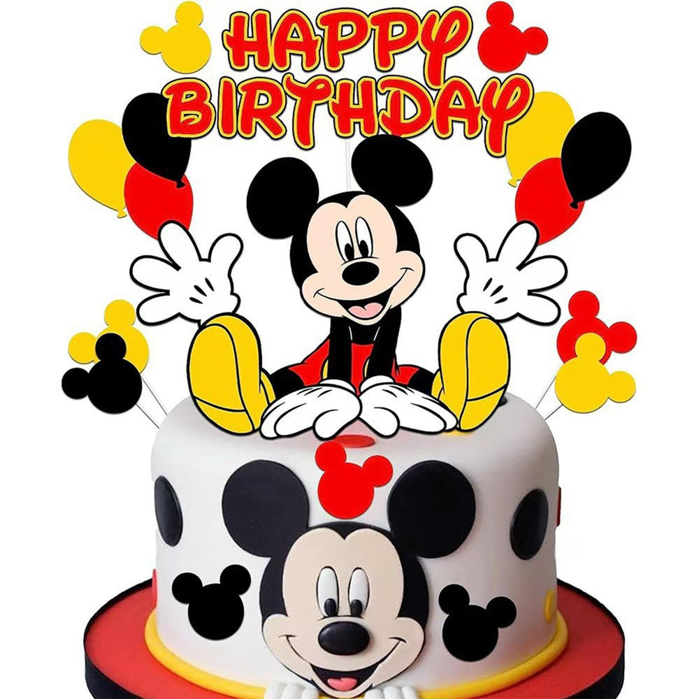 EBWHOLE birthday cake toppers, cute mouse set, easy to insert for festive cake charm.