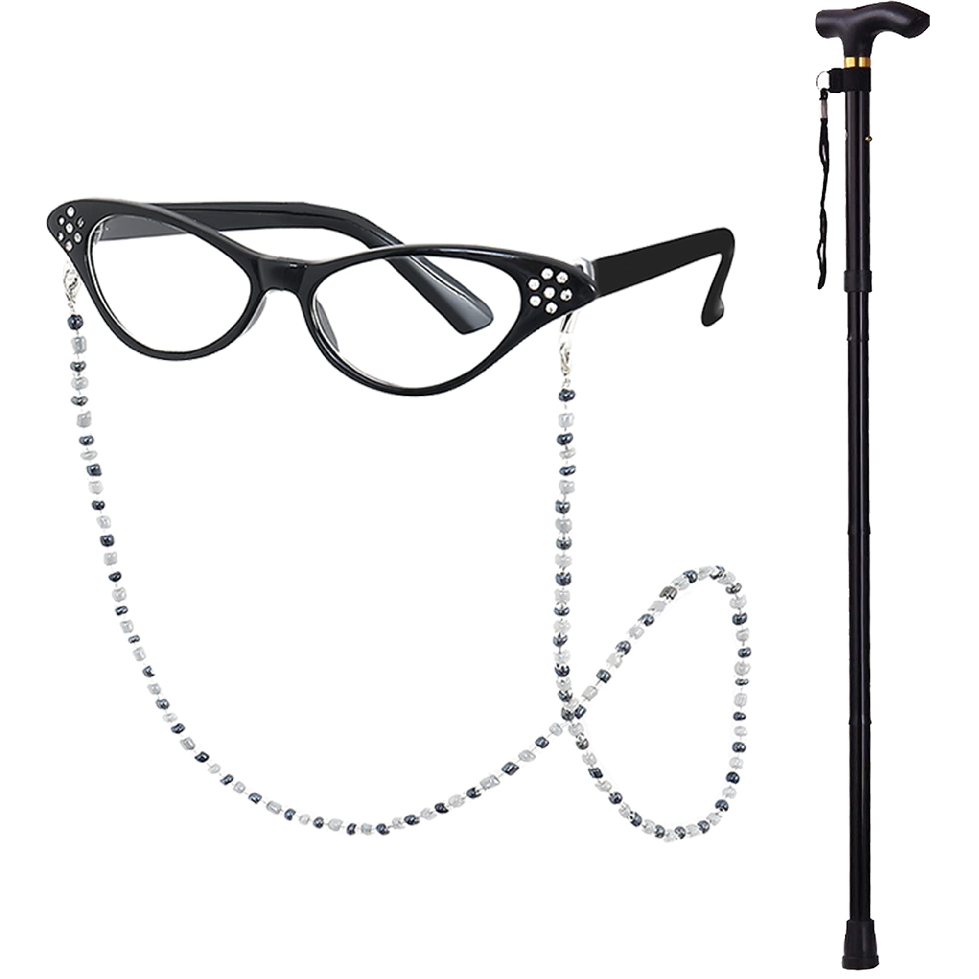 EBYTOP granny cane adds realistic prop for imaginative play and 100th day events.