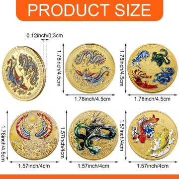 Ecally Azure Dragon coin for luck and prosperity on your workspace