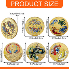 Ecally Azure Dragon coin for luck and prosperity on your workspace