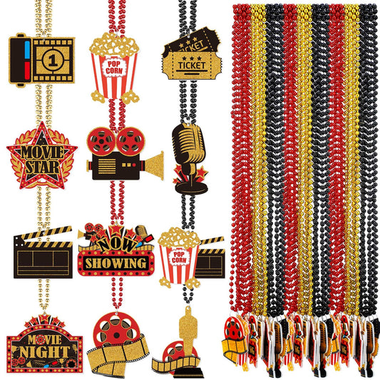 Ecally movie night bead necklace collection for festive décor and party favors.