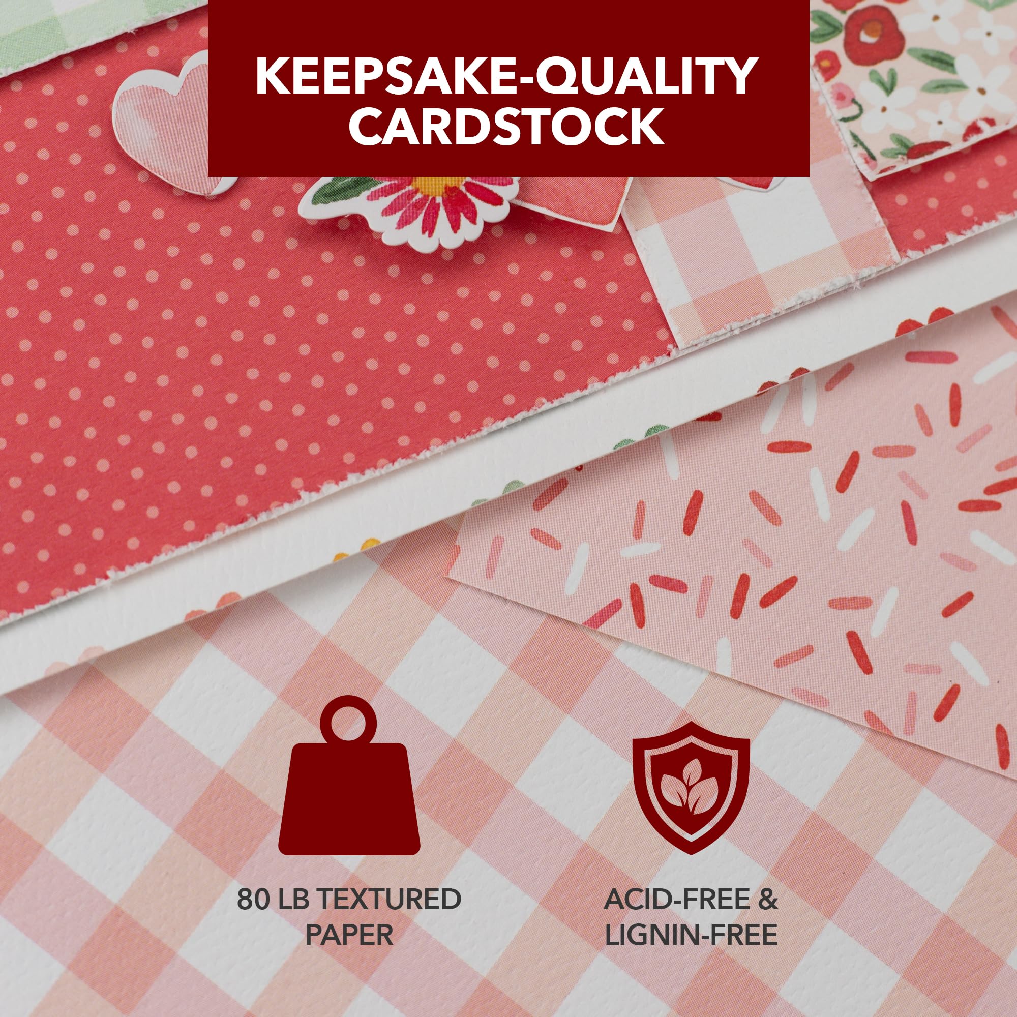 Echo Park Paper Valentine acid-free lignin-free stock preserves pages longer