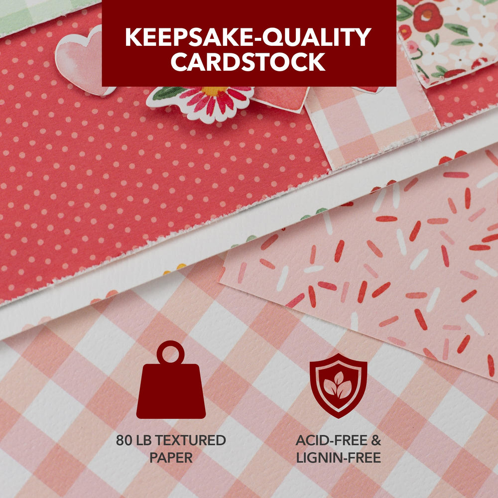 Echo Park Paper Valentine acid-free lignin-free stock preserves pages longer
