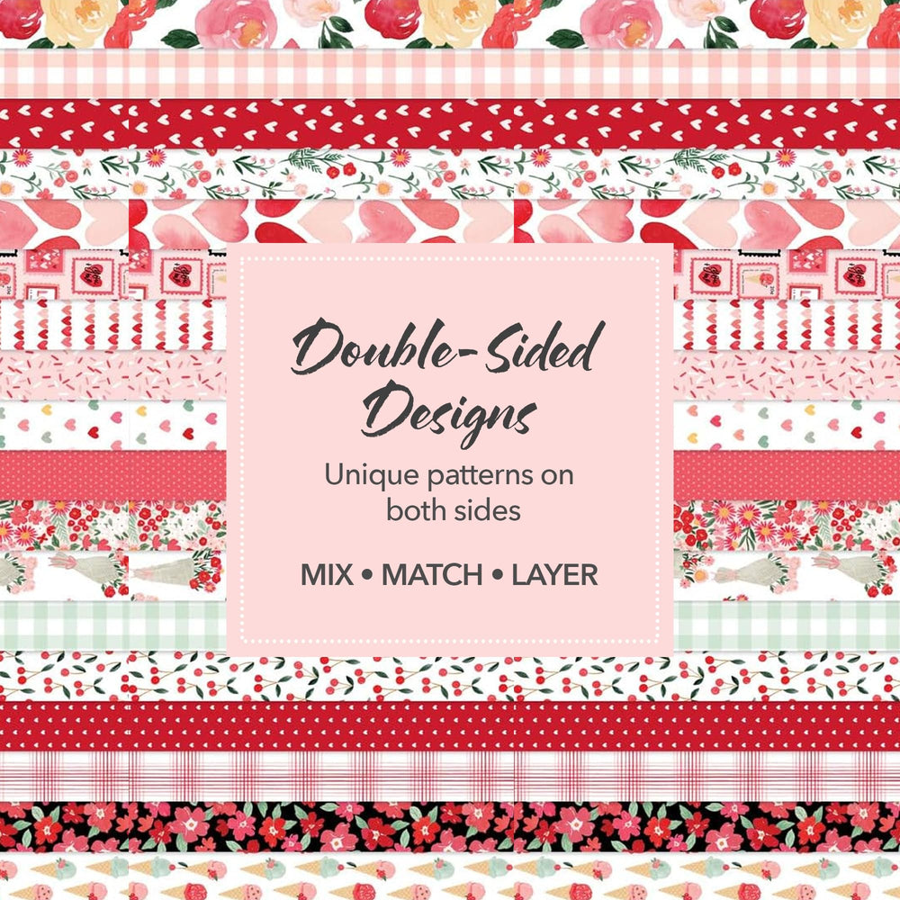 Echo Park Paper Valentine patterns double-sided for versatile layouts and albums