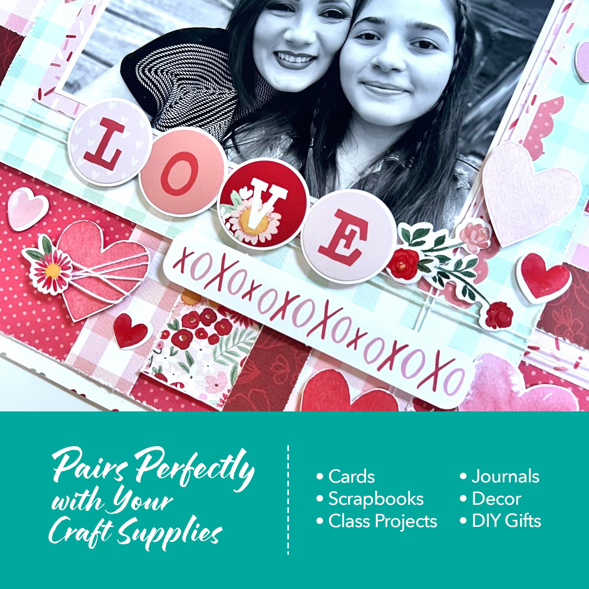 Echo Park Paper Valentine romantic florals boost elegant borders