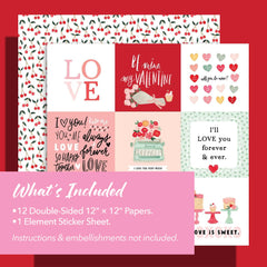 Echo Park Paper Valentine sticker sheet twelve inch adds instant embellishments