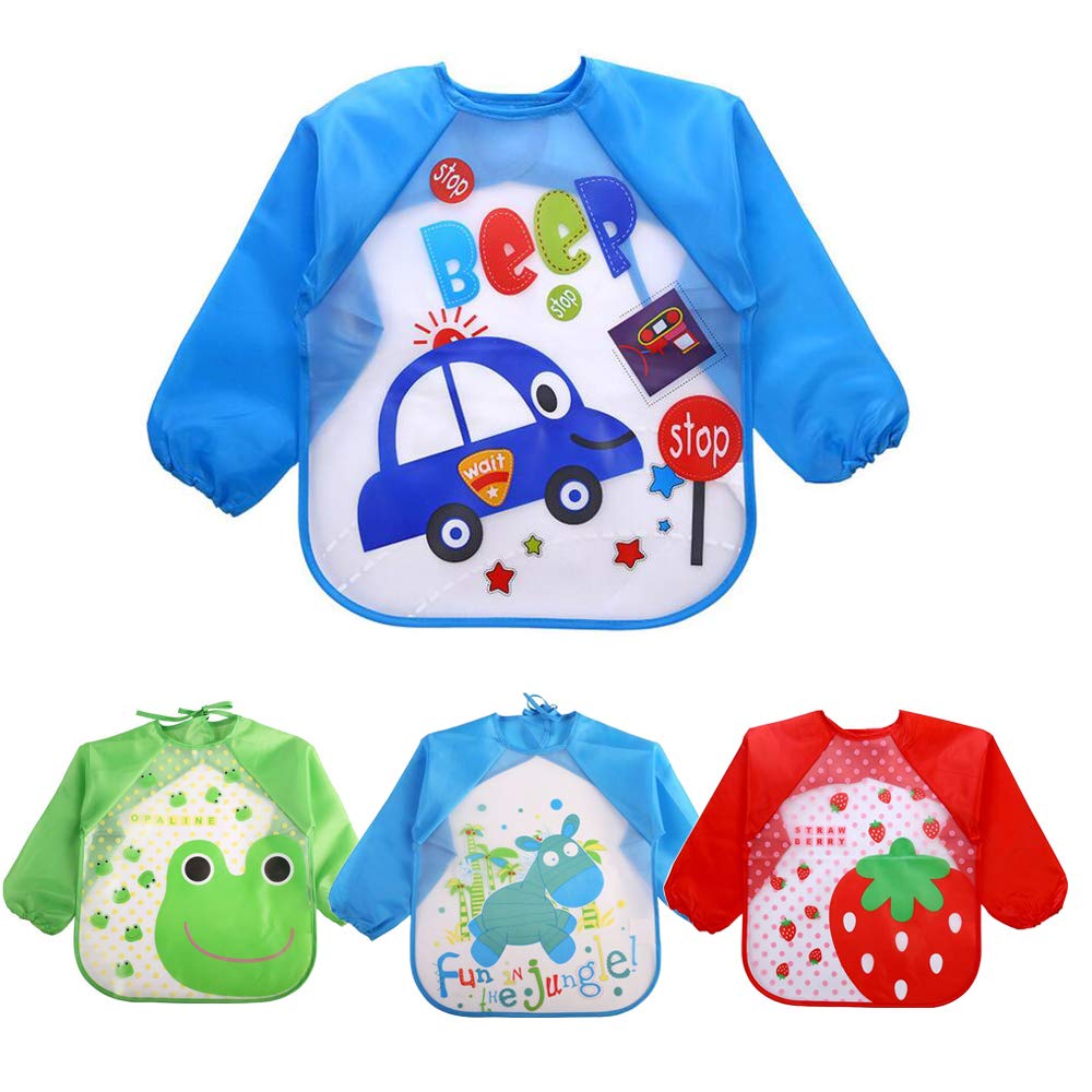 EchoDone 4-pack waterproof kids art smock package for mess-free painting sessions