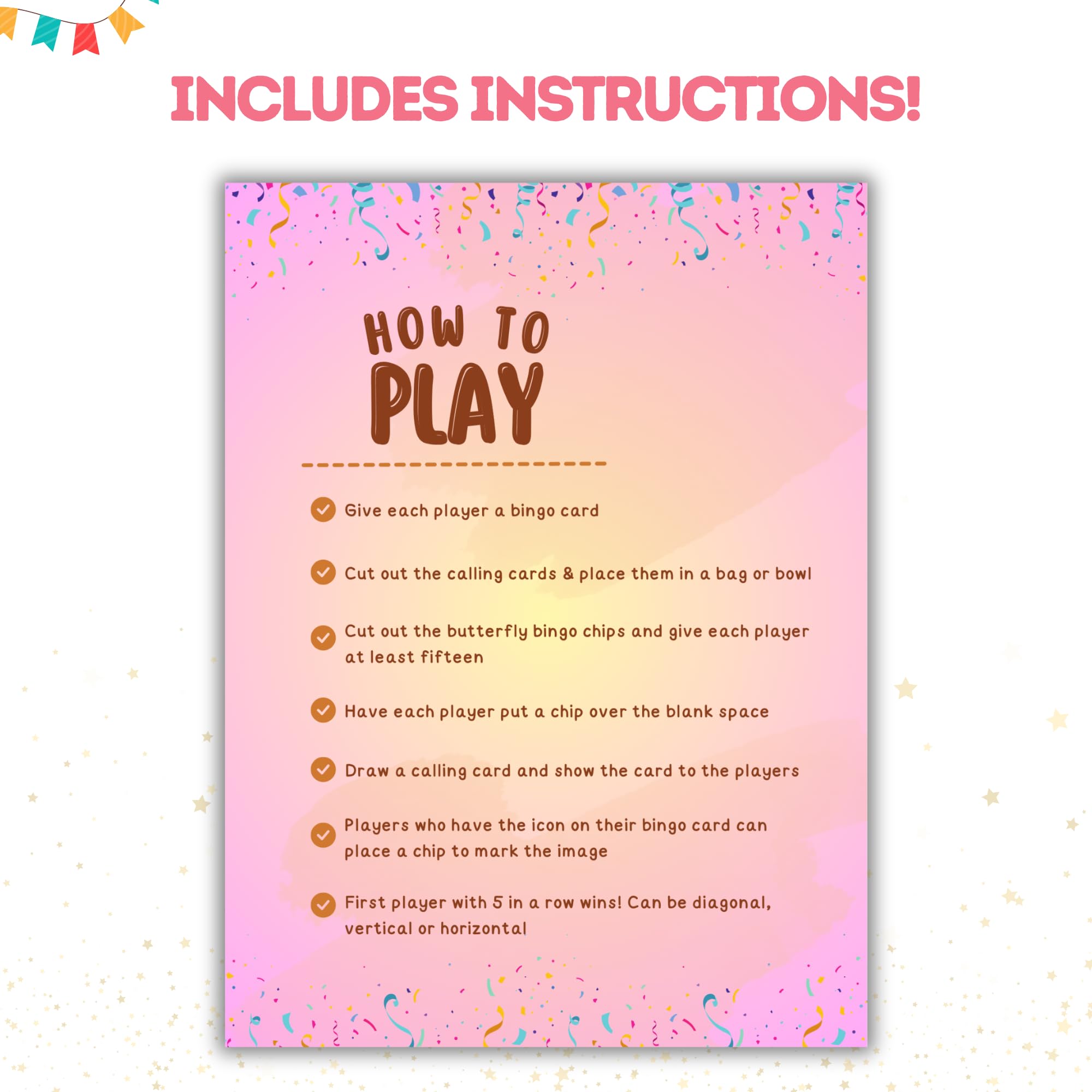 Echoglimmer 7x5 bingo cards on premium 300gsm cardstock for durable use.