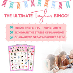Echoglimmer bingo instructions card, beginner-friendly setup for Tay-themed parties.