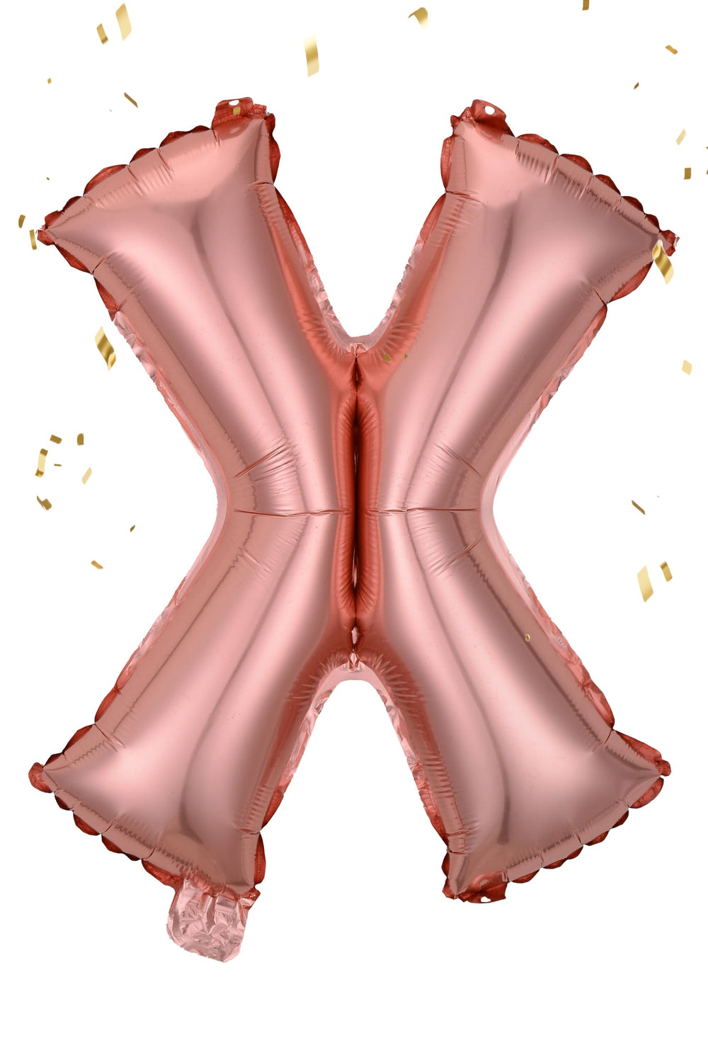 ECHOLUX rose pink X balloon, 16-inch Mylar, perfect for birthday decor and photo ops.