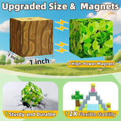 EchoPlan magnetic blocks used by children building 3D structures to boost creativity.