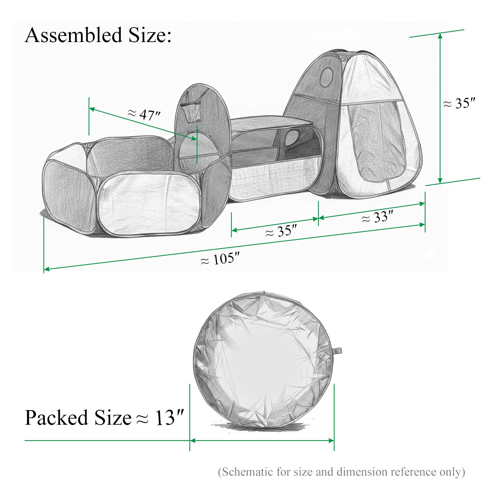 Eclathex ball pit empty for versatile pretend play
