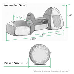 Eclathex ball pit empty for versatile pretend play