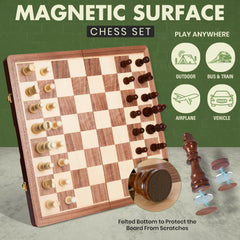 ECOCRAFTER magnetic chess pieces stay securely during games