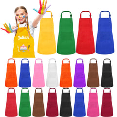 Ecoofor kids aprons 12 bright colors pack for creative cooking and painting activities