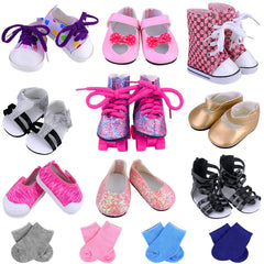 Ecore Fun 18-inch doll sandals for easy daily wear and playful styling.