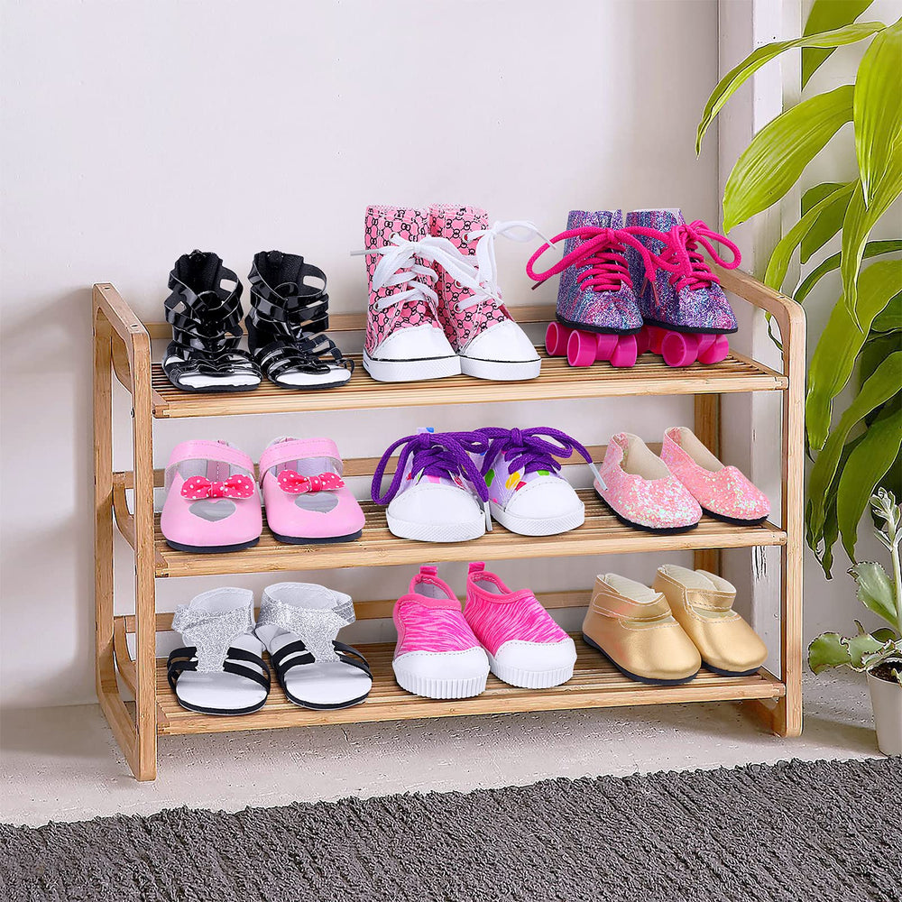 Ecore Fun 18-inch doll socks in soft fabric for comfortable, colorful outfits.
