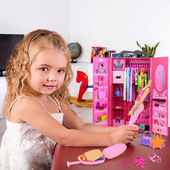 Ecore Fun doll shoe rack displaying neatly arranged footwear for quick changes.