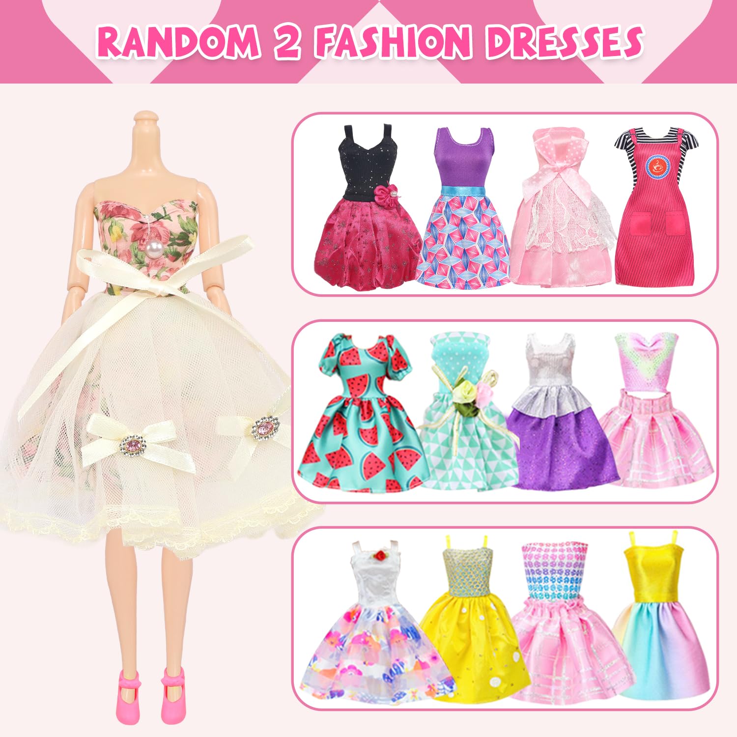 Ecore Fun jewelry and crowns add sparkle to playtime outfits.