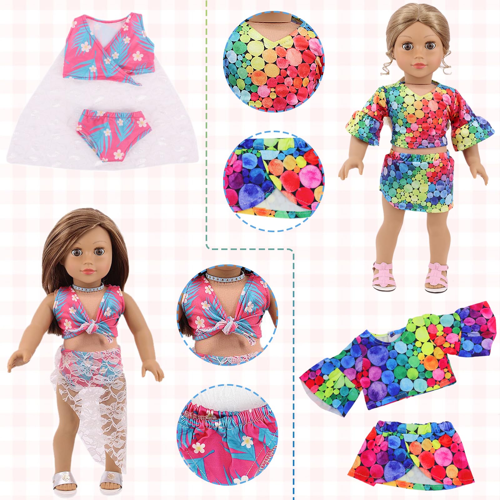Ecore Fun 18-inch doll shorts designed for comfortable daily dress-up.