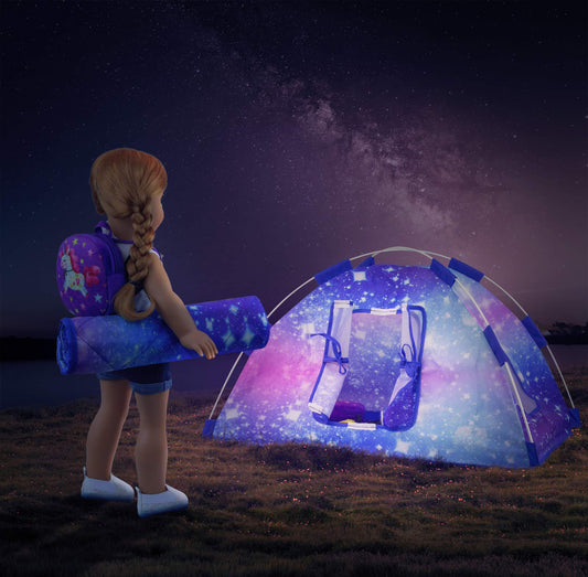 Ecore Fun doll sleeping bag for cozy pretend camping scenes