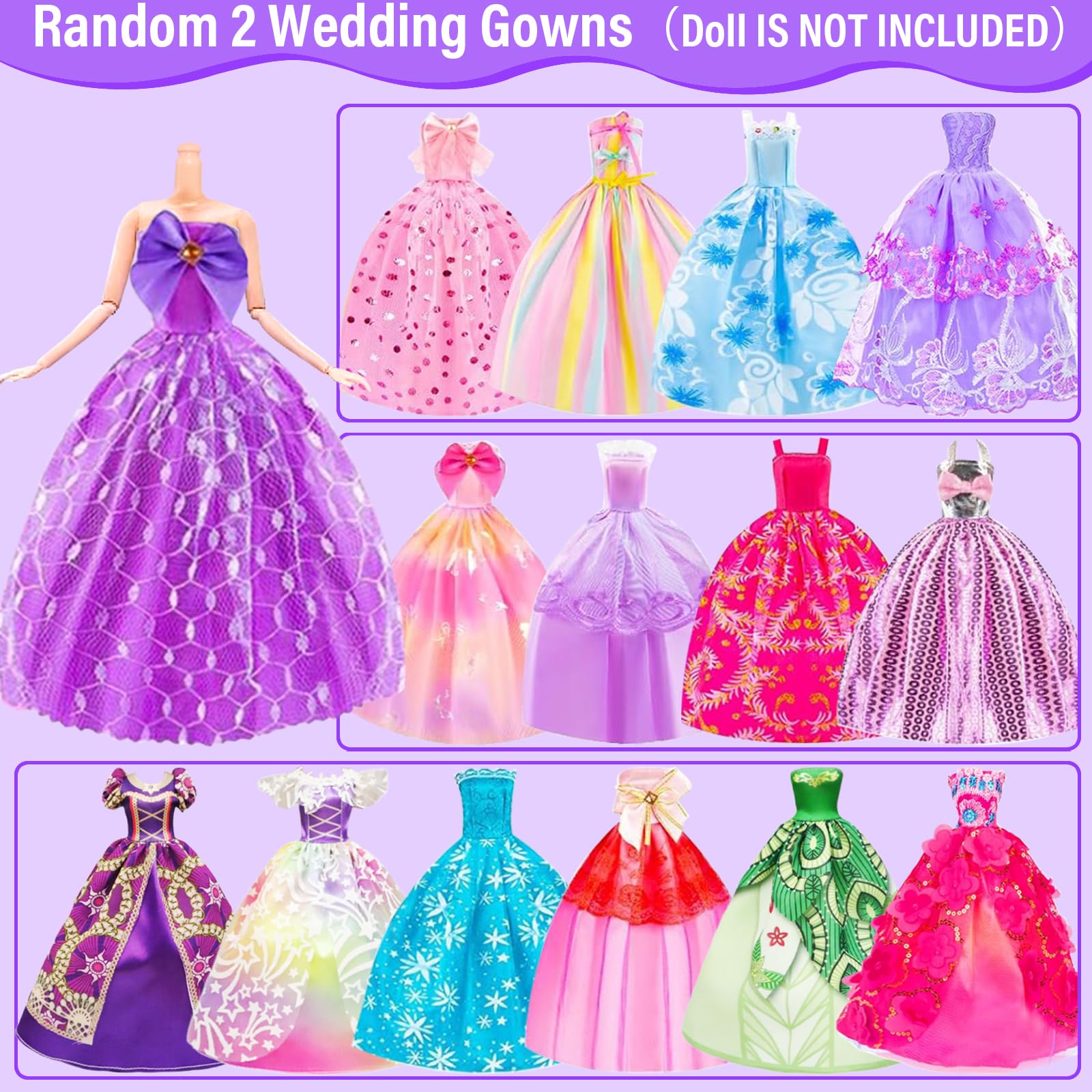 Ecore Fun swimsuits enable summer-themed pretend play for 11.5-inch dolls.