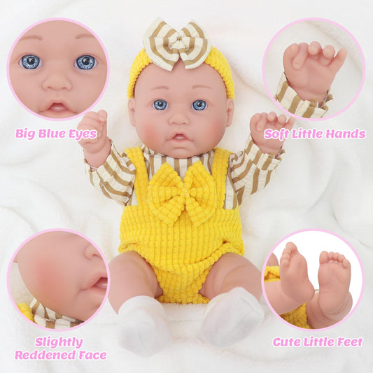 ECORELF 12inch doll clothes showcasing durable cotton outfits for styling