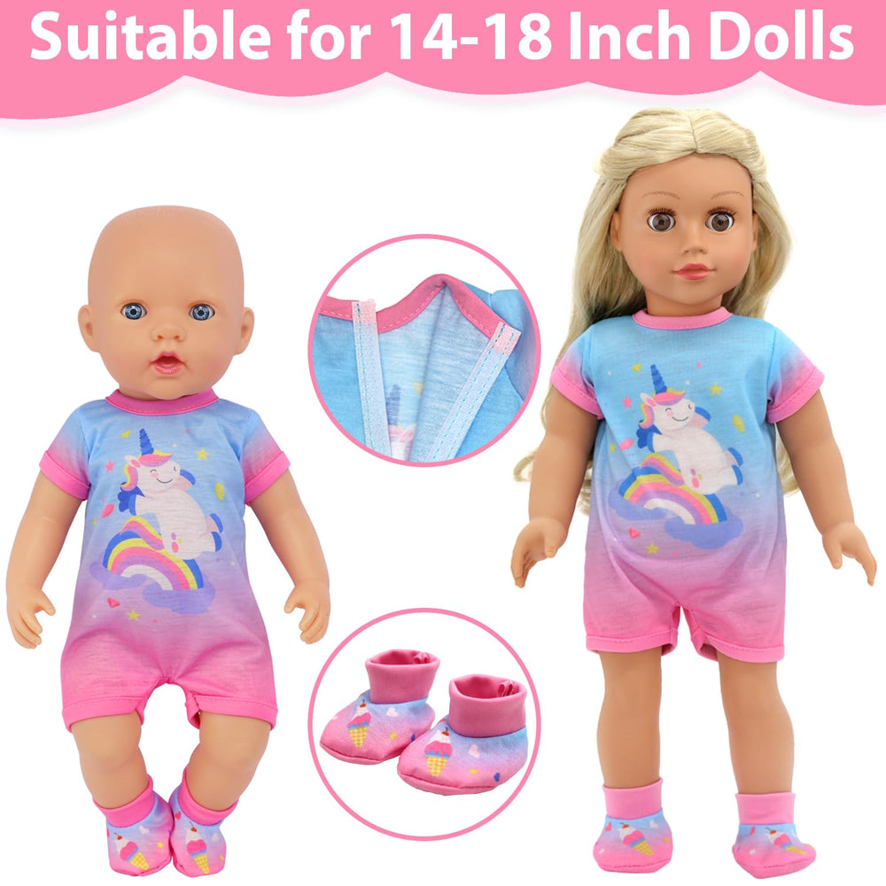 ECORELF soft jumpsuit for 14-16 inch dolls.