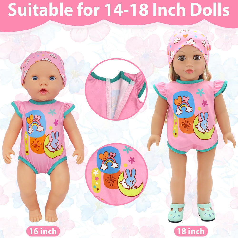 ECORELF soft fabric dress set for 14-16 inch dolls.