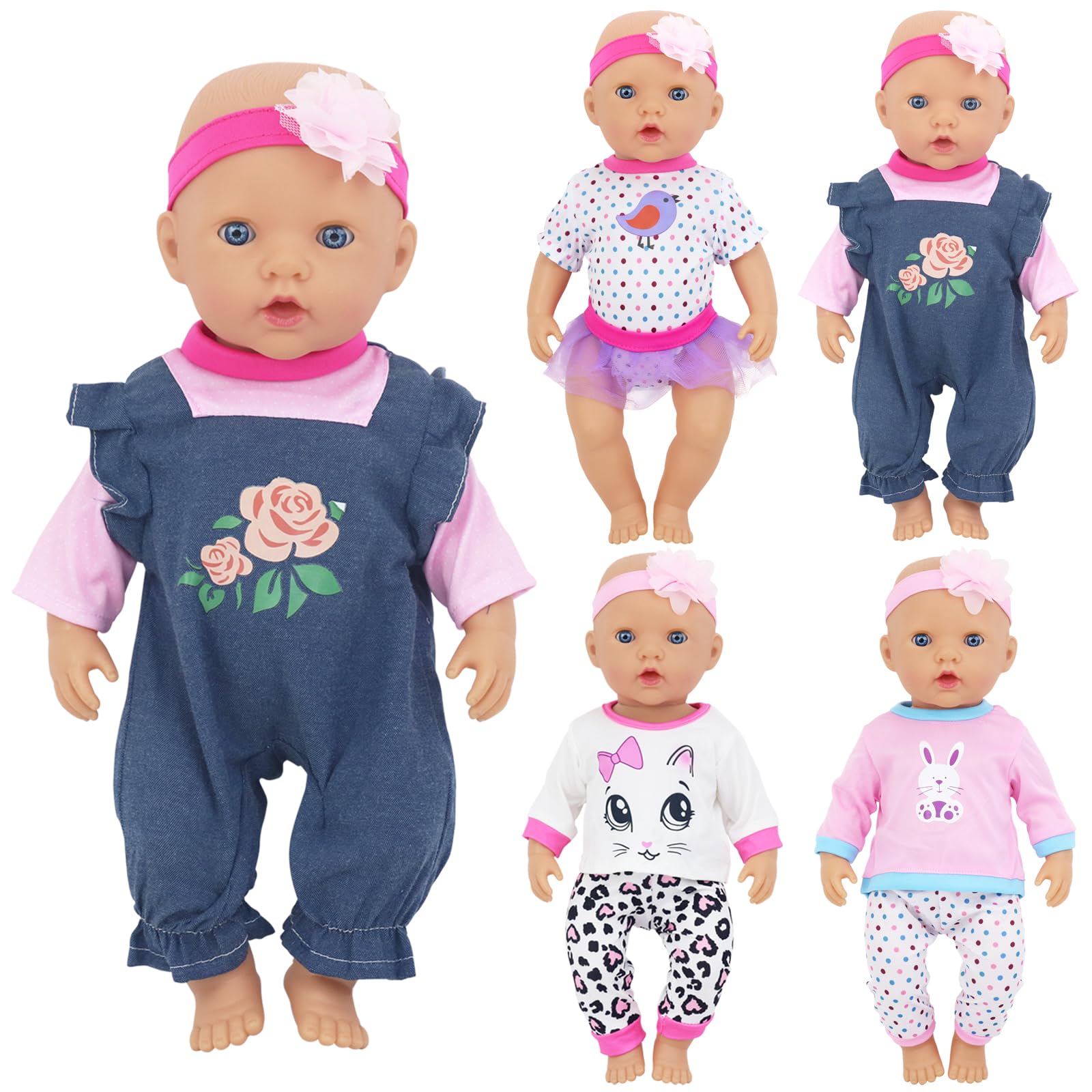 ECORELF baby doll clothes for 14-18 inch sets pack offers creative dress-up play.