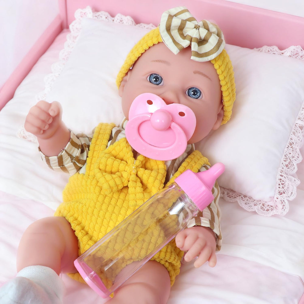 ECORELF doll face close-up highlighting expressive eyes for storytelling