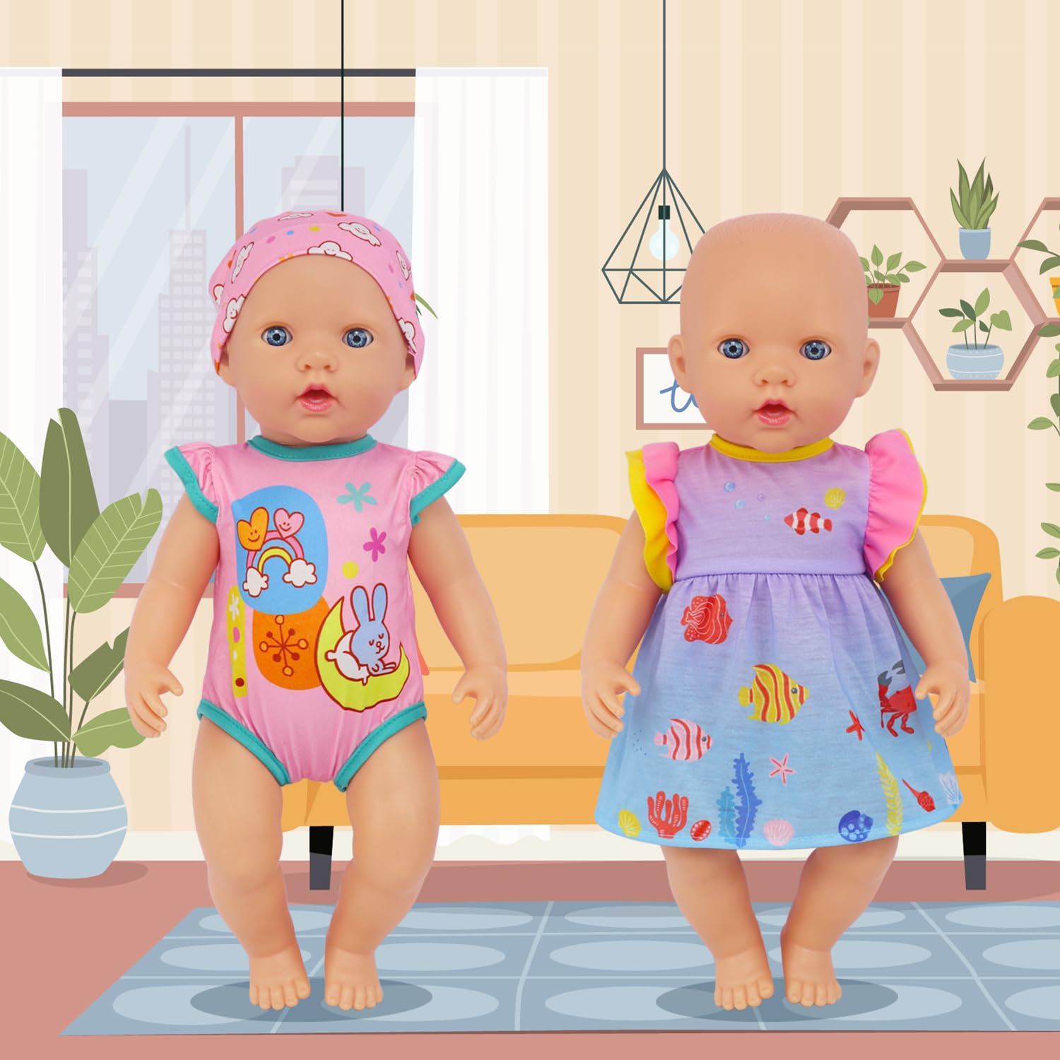 ECORELF matching headband adds cute detail for dolls.