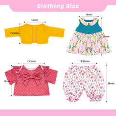 ECORELF Reborn doll clothes coat highlights cozy outer layer for 20-22 inch dolls