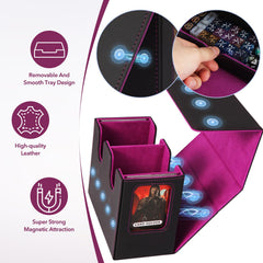 ECXHYDG deck box with commander display window helps locate cards instantly.