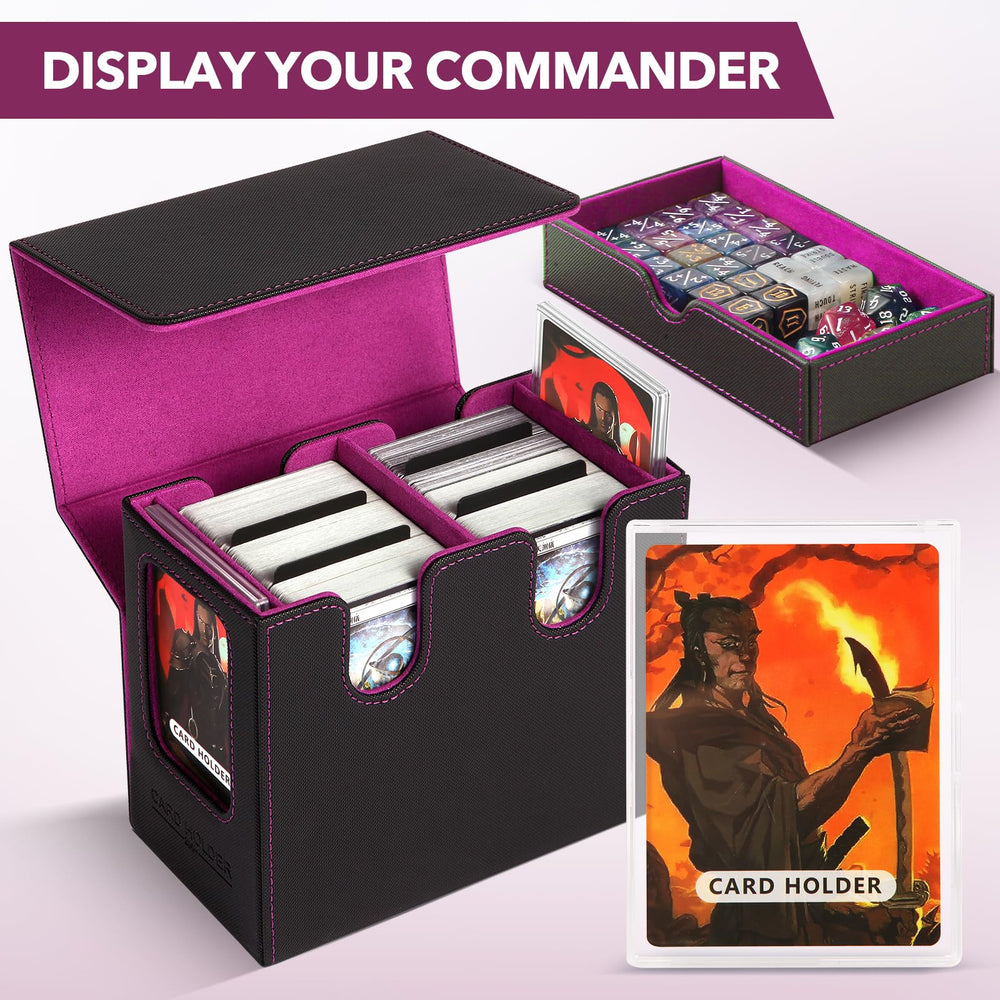 ECXHYDG MTG deck box showcases dual commander displays for quick reference.